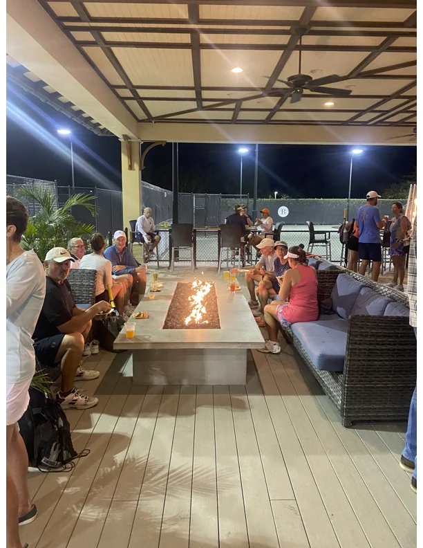BLVD fire pit and social gathering area